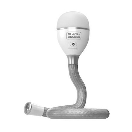 Lampe serpent 2 en 1 - BLACK&DECKER - BDCFSL01-XJ - 3,5V - 150/50-500 lumen - Corps flexible