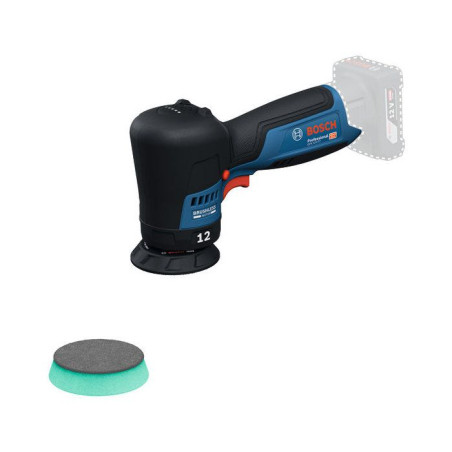 Polisseuse excentrique BOSCH PROFESSIONAL - GPX 12V-77 - 12V -Sans batterie ni chargeur - Avec plateau + tampon a polir 77mm