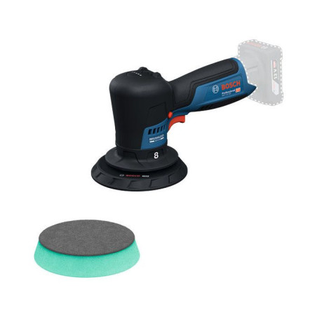 Polisseuse excentrique BOSCH PROFESSIONAL - GPX 12V-125 - 12V -Sans batterie ni chargeur - Avec plateau + tampon a polir 125mm