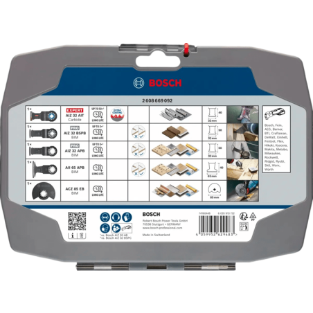 Coffret de lames Cutting BOSCH PROFESSIONAL - 5&nbsp;pcs - Lames oscillantes pour outils multifonctions