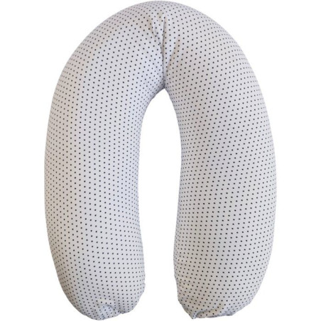 Coussin de maternité - CANDIDE - Jersey imprimé étoiles - Blanc / Bleu marine
