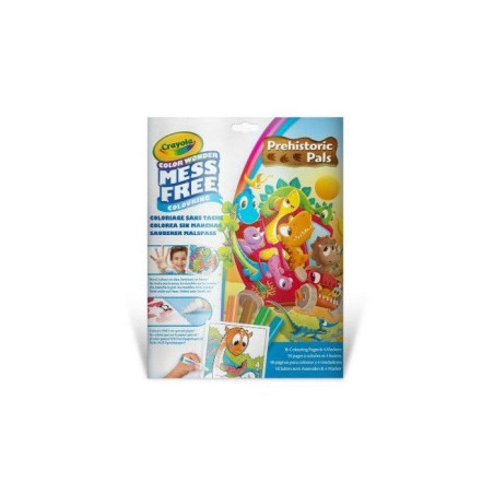 Set de coloriage - CRAYOLA - Color Wonder - Prehistoric Pals - Livre + 4 feutres - Des 3 ans