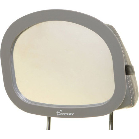 Grand miroir de siege arriere - DREAMBABY - Ajustable EZY-Fit - Vue grand angle pour la sécurité des bébés et des jeunes enfants