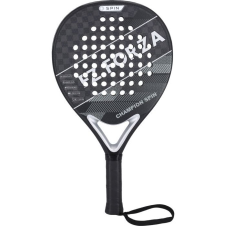 Raquette de padel - FZ FORZA - Champion Spin - 100 % de graphite tissé 18K - Surface mate - Mousse EVA rigide - Forme diamant -