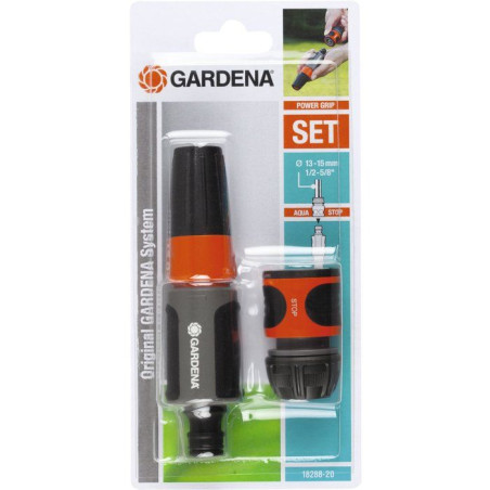 GARDENA Nécessaire de base – Adapté tuyau Ø15mm – Compatibilité Original GARDENA System – Kit complet – Garantie 2an