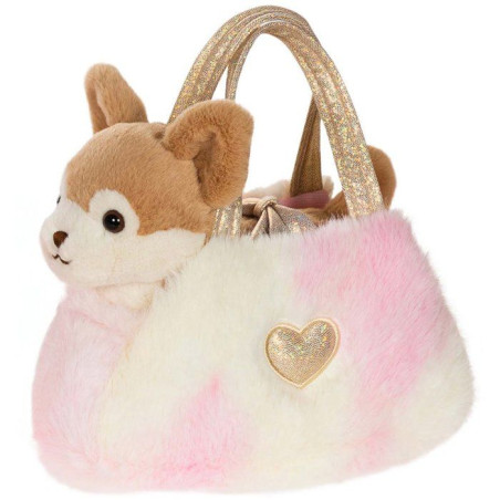 Peluche Chihuahua girly bag fashionista - GIPSY TOYS - 18 cm