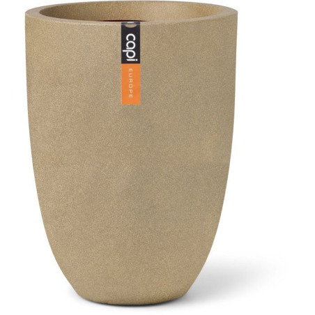 Pot de fleurs élégant bas Smooth NL - Plastique - Beige - 34 x 46 cm - CAPI EUROPE