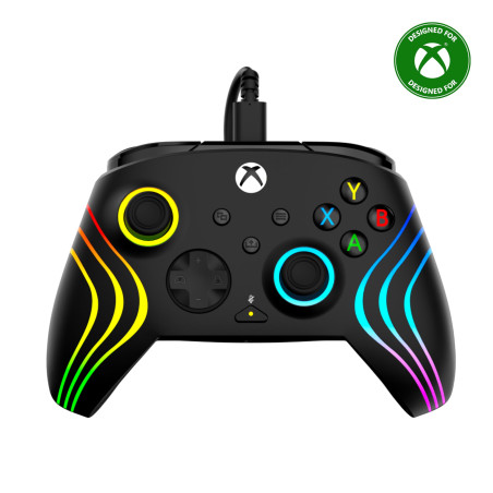 Turtle Beach Afterglow Wave Controller Noir Manette de jeu RGB filaire - Licence pour Xbox Series XS, Xbox One et Windows - Bout