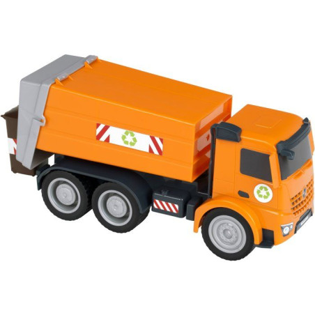 Camion benne a ordures - KLEIN - 3805 - Mercedes-Benz Arocs - Roues souples, benne basculante et hayon arriere ouvrable - Des 3