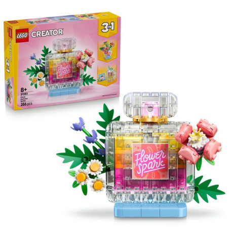 LEGO Creator 3-en-1 31383 Flacon de Parfum au Décor Floral - Jeu de Construction des 8 ans