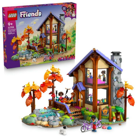 LEGO Friends 42705 La Cabane Chaleureuse dans la Foret - Jeu des 9 ans - Maison Miniature