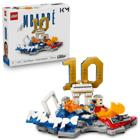 LEGO Editions 43013 Kylian Mbappé – Best Of - Jeu 10 ans - Décoration de Chambre d'Enfant