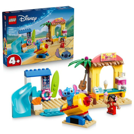 LEGO | Disney 43280 Jeux de Plage avec Lilo et Stitch - Jouet Éducatif Montessori 4 ans