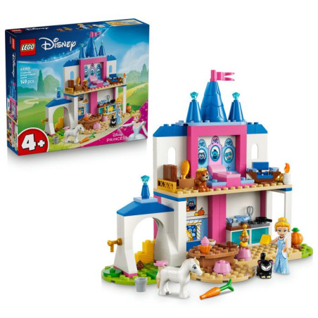 LEGO | Disney Princess 43283 Château de Cendrillon et ses Amis Animaux - Jeu Éducatif