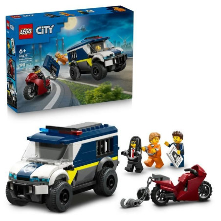 LEGO City 60479 Le Fourgon Pénitentiaire - Jeu de Construction 6 ans - Maquette de Camion