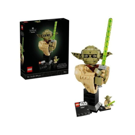 LEGO Star Wars 75438 Le Buste de Yoda - Set pour Adulte - Décoration DIY avec Sabre Laser