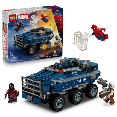 LEGO | Marvel 76349 La Poursuite en Prison Mobile de Spider-Man - Jeu des 8 ans - Cadeau