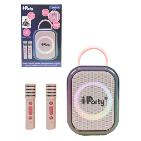 Karaoké Bluetooth Stitch - LEXIBOOK - 2 Microphones sans FiL - Batterie Rechargeable Intégrée - Bluetooth - Design Portable
