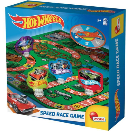 Jeu de l'oie de Vitesse - Jeu de Parcours - HOTWHEELS - LISCIANIGIOCHI - De 2 a 4 joueurs - Des 5 ans