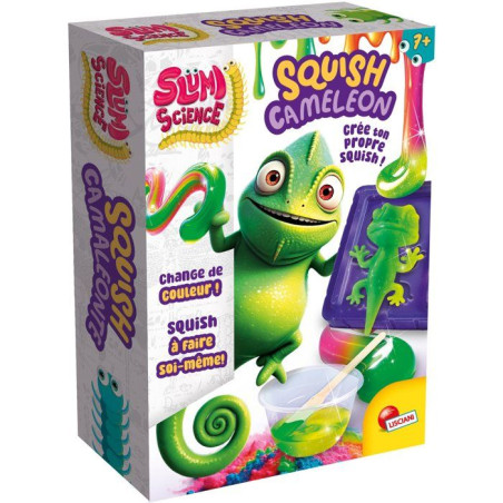 SLUMI SCIENCE Pocket Caméléon Squish - Kit Créatif - LISCIANIGIOCHI - Moule & Effet Molleux - Des 7 ans