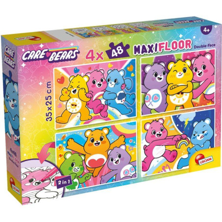 Puzzle MaxiFloor - Care Bears - LISCIANIGIOCHI - 4 x 48 pieces - Des 4 ans