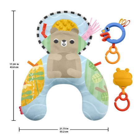 Tapis d'éveil - FISHER PRICE - JHB44 - Coussin sensoriel - Hochets et textures - Des la naissance