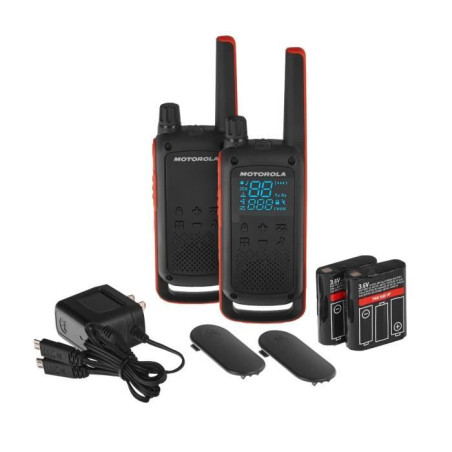 Talkie Walkie - Motorola - TLKR T82 - 10 km de portée - Coque renforcée - 16 canaux