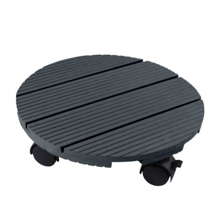Support de pot roulant - NATURE - Composite - Diametre 30 cm - Anthracite