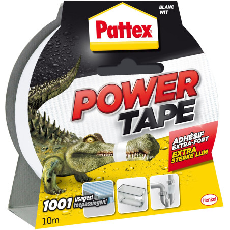Adhésif de réparation - PATTEX - Power Tape - Blanc - Etui de 10m