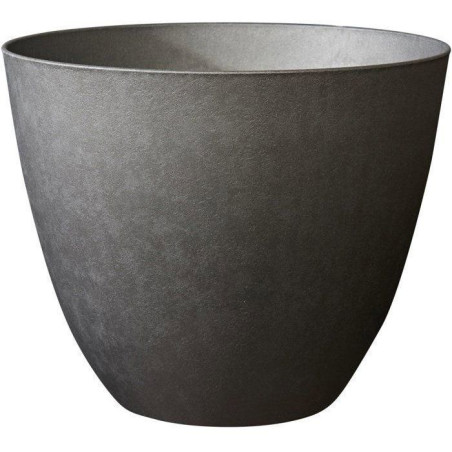 Pot de fleurs Rond Ø 50 cm - EDA - Element - 47,8 L - Intérieur / Extérieur - Ø 48,8 x H. 38,4 cm - Gris Anthracite