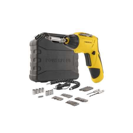 Tournevis - POWERPLUS - 4 V - POWX00406 - Eclairage LED - Poignée ajustable - Porte-embout magnétique HEX