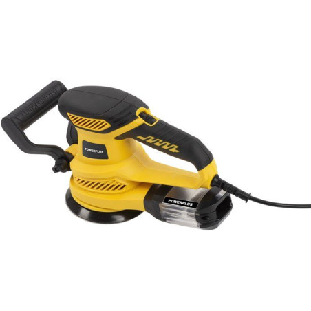 Ponceuse excentrique - POWERPLUS - 450W - Ø 125 mm - Bac de récupération de poussiere - Systeme auto-agrippant