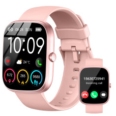 Montre connecté SOUDORV avec Apple bluetooth - Unisexe - IP68 - 1,91 Pouces - Rose