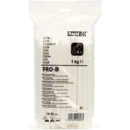 Bâton de colle - RAPID - 40302803 - 12 mm - 1 kg - Colle technique blanche