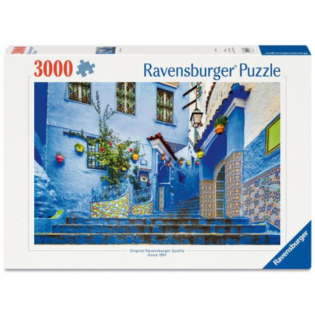 Ravensburger - Puzzle Adulte 3000 pieces - Le Maroc en bleu -des 14 ans - Puzzle de qualité supérieure fabriqué en Europe-120