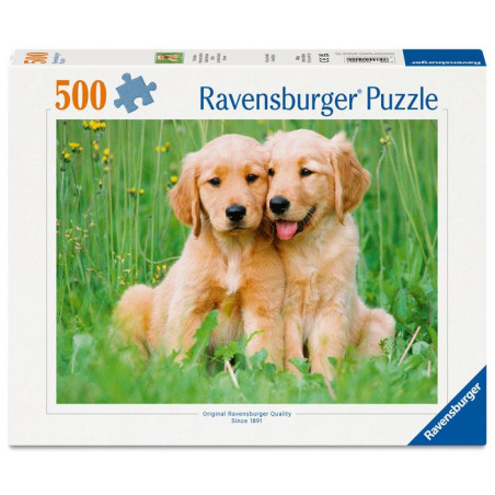 Ravensburger - Puzzle 500 pieces - Les freres Golden Retriever (Collection bébés animaux) - des 12 ans - 12001902