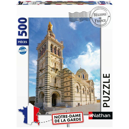 Nathan-Puzzle Adulte 500 pieces-Notre-Dame de la Garde (Collection Régions de France)-des 12 ans-Pz qualité supérieure-12002001