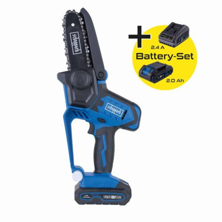 Scie de jardin sans fil SCHEPPACH C-PS100-X - SET S - Batterie 20V IXES 2 Ah + chargeur