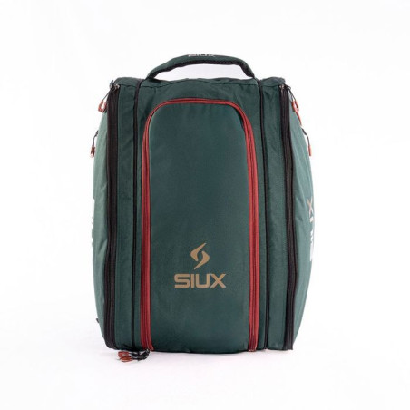 Sac de padel - SIUX - Edge - Vert/beige coutures rouges - 42 L - 2 raquettes - Compartiment chaussures
