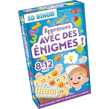 Apprenons avec des énigmes - Jeu de société - TACTIC - IQ Bingo - 2 joueurs - De 8 a 12 ans