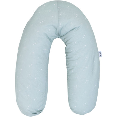 Coussin de maternité - TINEO - Jersey de coton - Vert d'eau / Étoiles