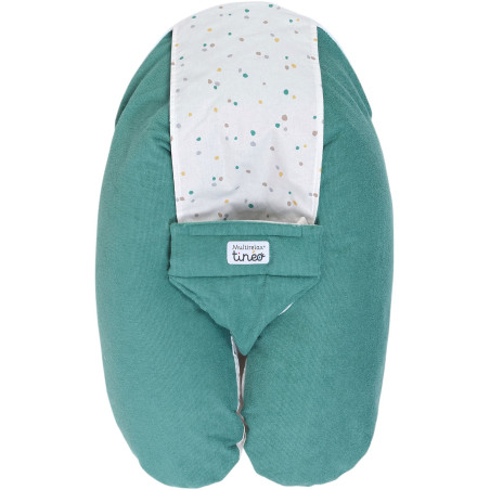 Coussin de maternité 3-en-1 - TINEO - MULTIRELAX - Tissu éponge - Vert / Pois