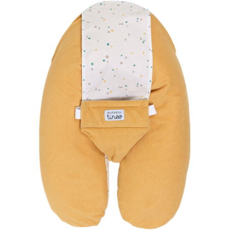 Coussin de maternité 3-en-1 - TINEO - MULTIRELAX - Tissu éponge - Jaune / Pois