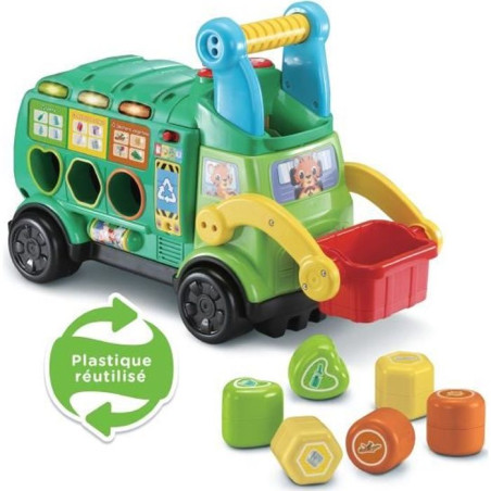 Porteur Maxi Camion Poubelle Recyclo'Formes - VTECH BABY - Jouet éducatif pour enfant de 18 a 36 mois