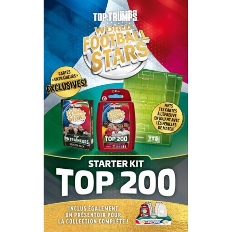 Top Trumps World Football Stars TOP 200 - Starter kit nouvelle édition - Jeu de société - WINNING MOVES - Des 6 ans