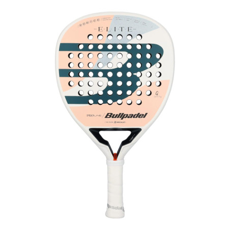 Bullpadel Elite W 25 Non Cordée 352G Raquette De Padel Blanc-Abricot Femme, White/Peach/Blue, Taille Unique