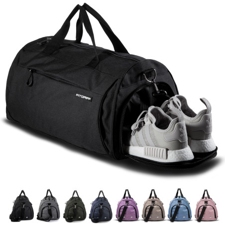 Fitgriff® Sac de Sport Homme & Femme V1, Sacs de Voyage avec Compartiments Chaussures et Humide: pour Gym, Fitness, Weekend
