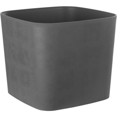 Pot de fleurs carré - GARDEN ID - Swing Carré - 16 L - 30 x 30 h 25 cm - Gris