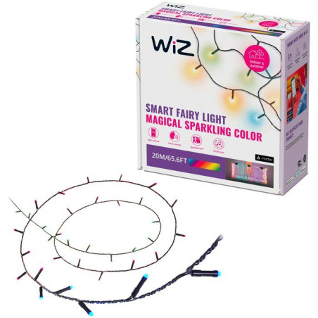Guirlande lumineuse - WIZ - 20 m - 160 ampoules - Lumiere blanche et colorée - Wifi