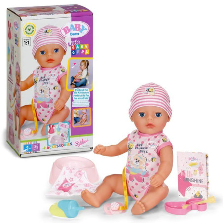 Poupon - BABY BORN - Little Magic Girl - 8 fonctions - 7 accessoires - 36cm - Des 2 ans